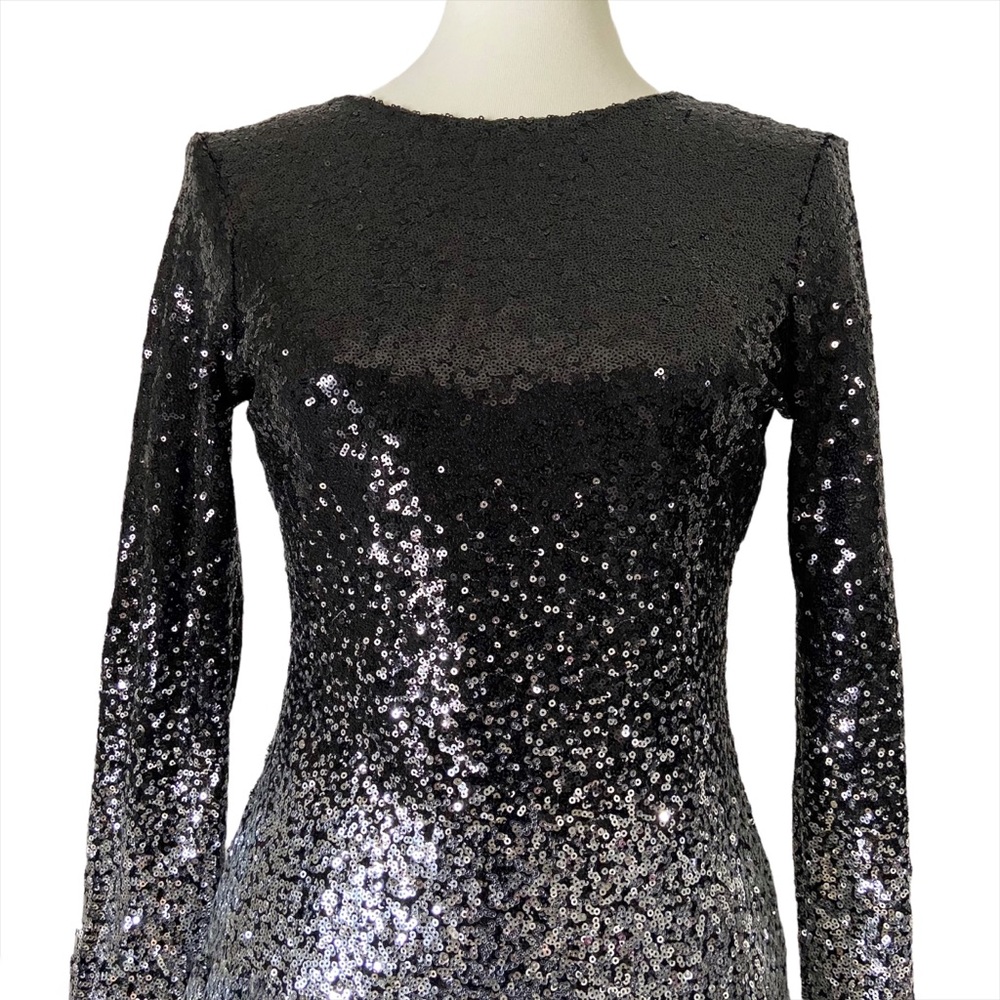 Mind Code Ombre’ Sequin Open Back Dress - Picture 4 of 9